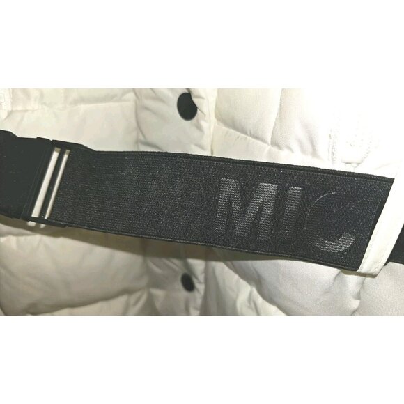 Michael Kors Women's White Winter Zipper BELT Puffer Hooded Coat Jacket Small - Picture 4 of 16